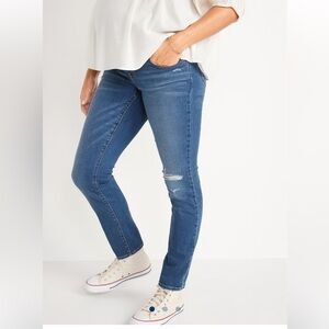 Brand new Old Navy Maternity Front-Low Panel Distressed Skinny Jeans